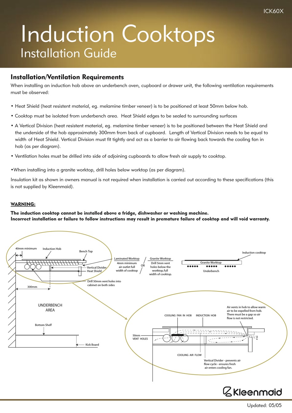 KLEENMAID ICK60X INSTALLATION MANUAL Pdf Download ManualsLib
