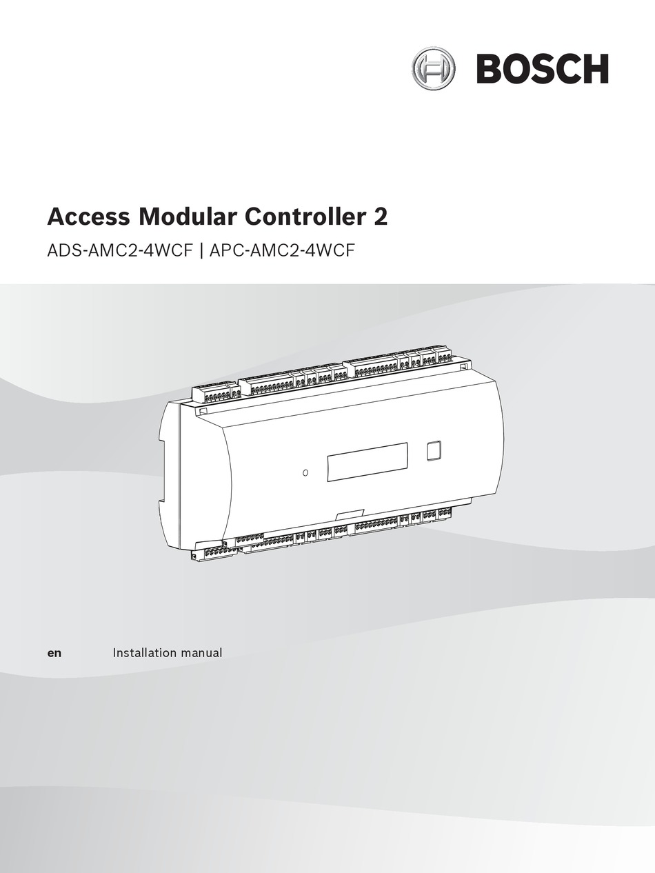 BOSCH ACCESS MODULAR CONTROLLER 2 INSTALLATION MANUAL Pdf Download