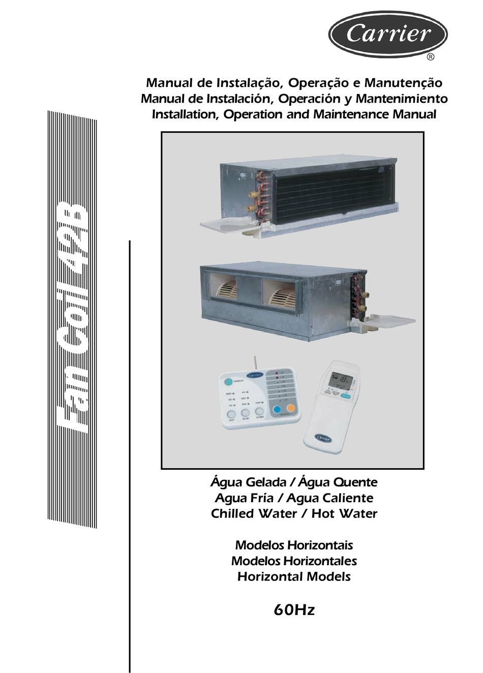 CARRIER FAN COIL 42B INSTALLATION, OPERATION AND MAINTENANCE MANUAL Pdf ...