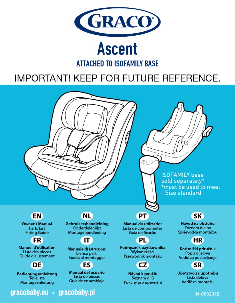 GRACO ASCENT OWNER'S MANUAL Pdf Download | ManualsLib