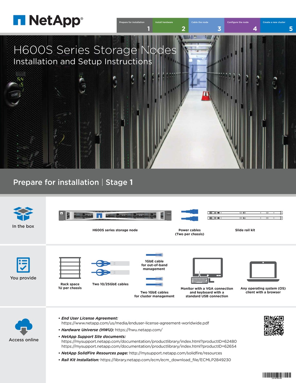 NETAPP H600S SERIES INSTALLATION AND SETUP INSTRUCTIONS Pdf Download