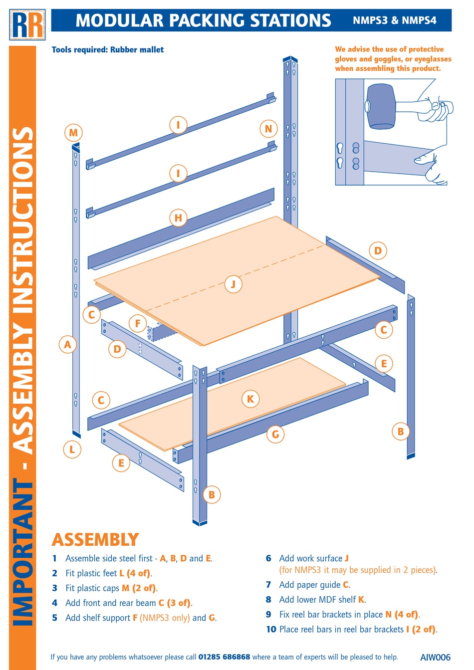 RAPID RACKING NMPS3 ASSEMBLY INSTRUCTIONS Pdf Download ManualsLib