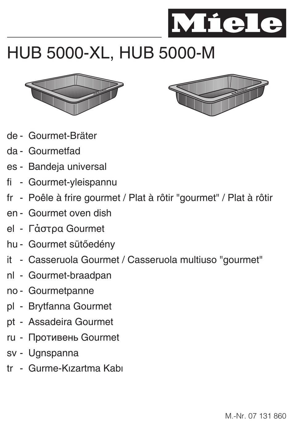 MIELE HUB 5000XL MANUAL Pdf Download ManualsLib
