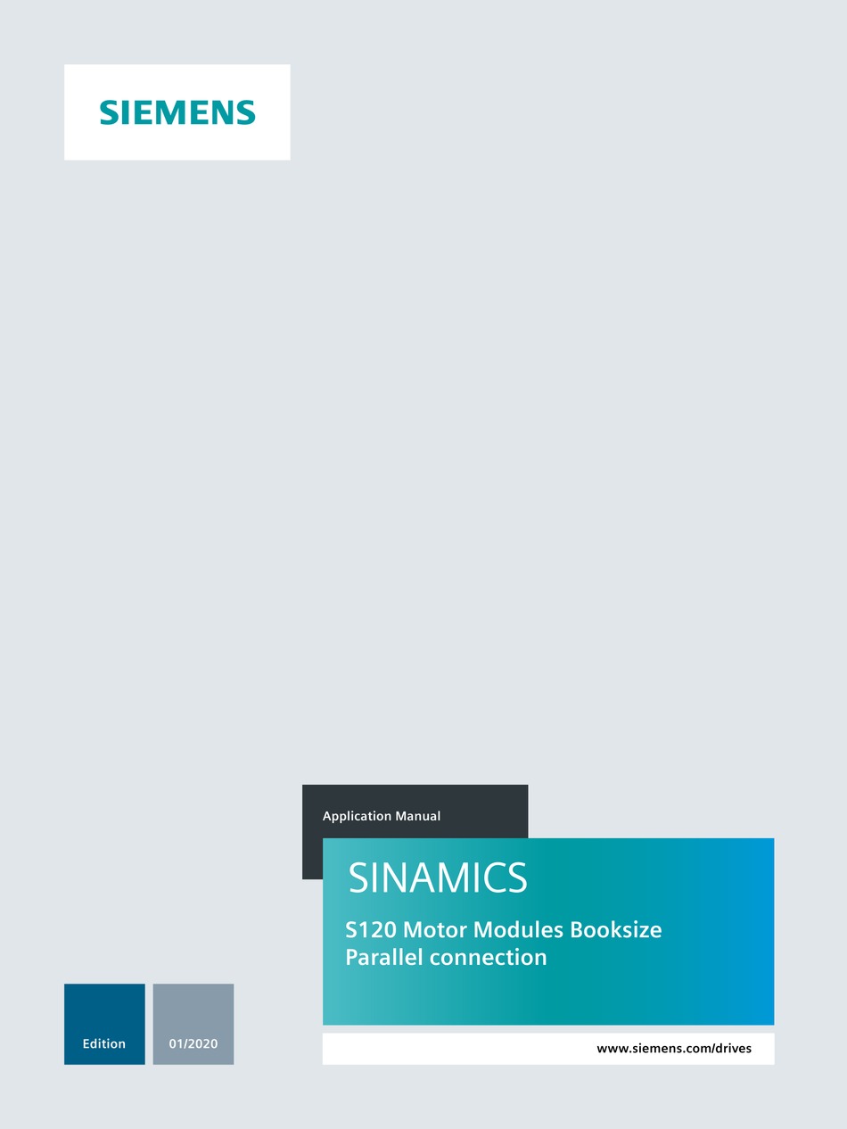 SIEMENS SINAMICS S120 APPLICATIONS MANUAL Pdf Download | ManualsLib