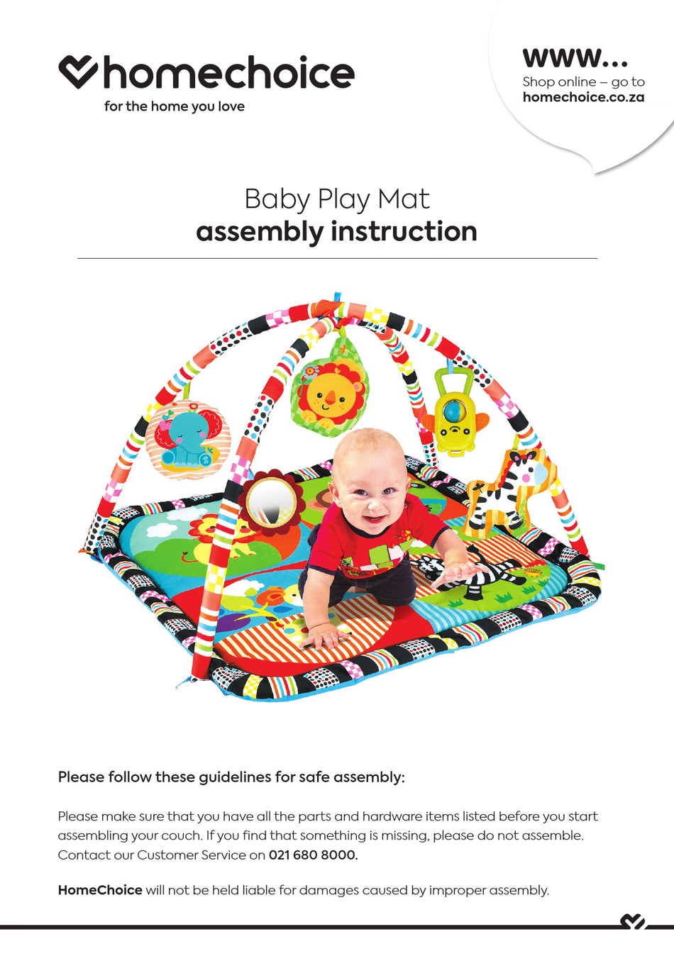 HOMECHOICE 02328 ASSEMBLY INSTRUCTION Pdf Download ManualsLib