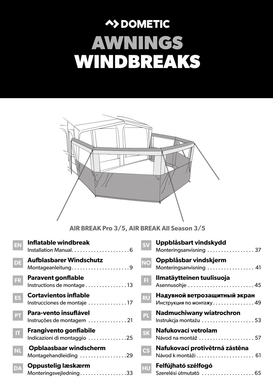 DOMETIC AIR BREAK PRO 3 INSTALLATION MANUAL Pdf Download ManualsLib