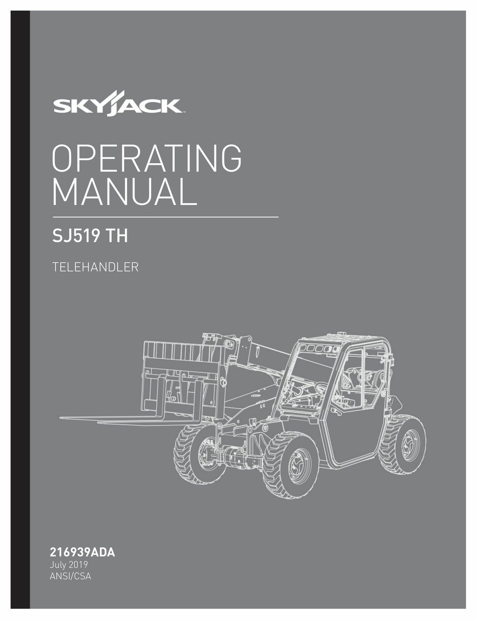 SKYJACK SJ519 TH OPERATING MANUAL Pdf Download ManualsLib