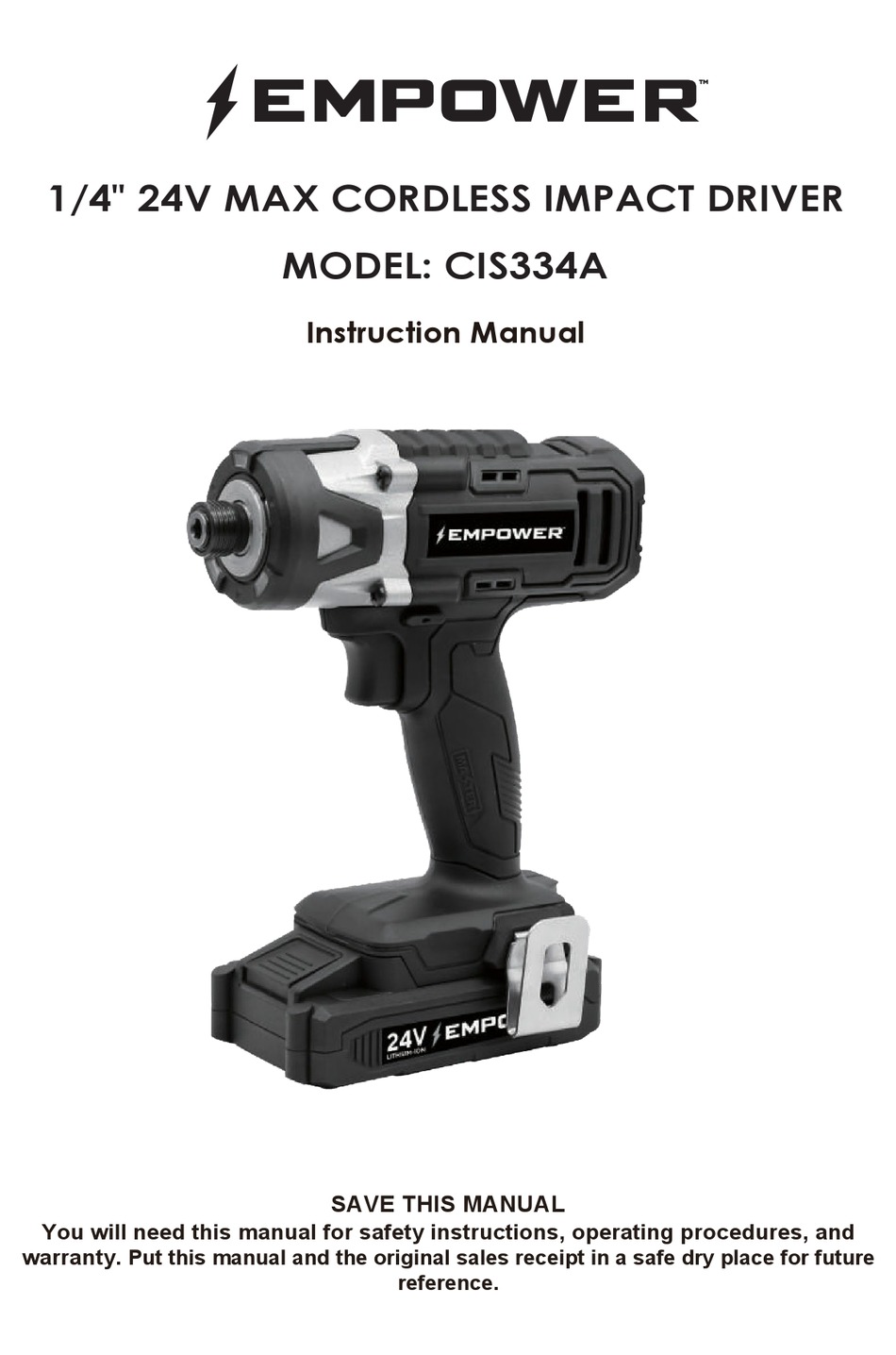 EMPOWER CIS334A INSTRUCTION MANUAL Pdf Download ManualsLib