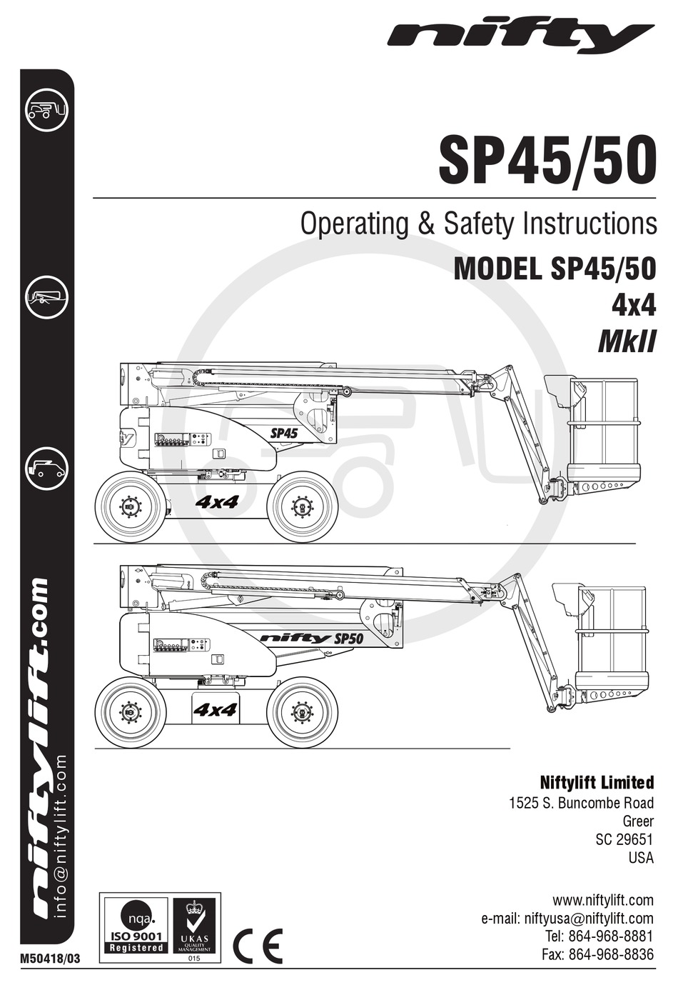 NIFTY SP45 OPERATING/SAFETY INSTRUCTIONS MANUAL Pdf Download ManualsLib