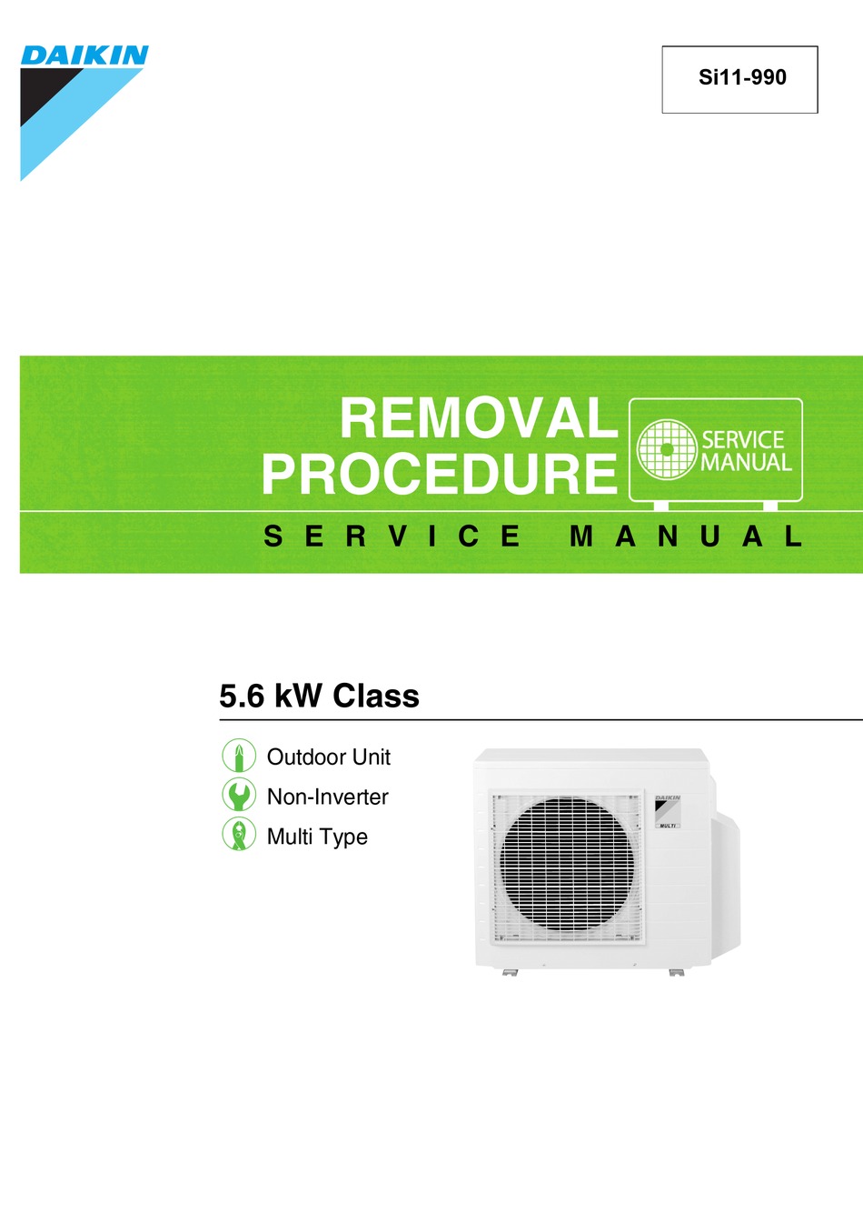 DAIKIN 2M56GV1G SERVICE MANUAL Pdf Download ManualsLib