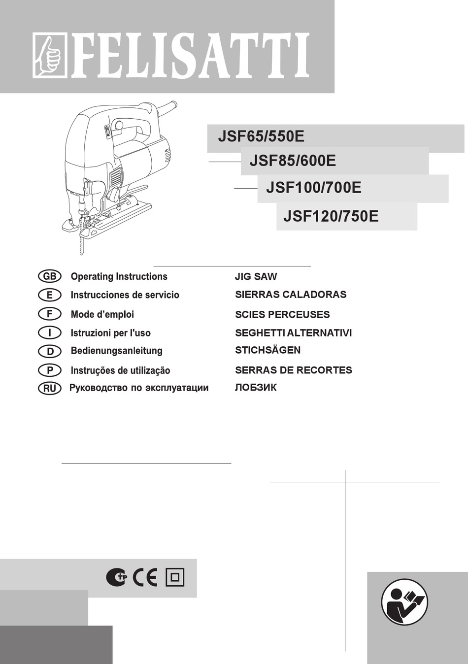 FELISATTI JSF65/550E OPERATING INSTRUCTIONS MANUAL Pdf Download