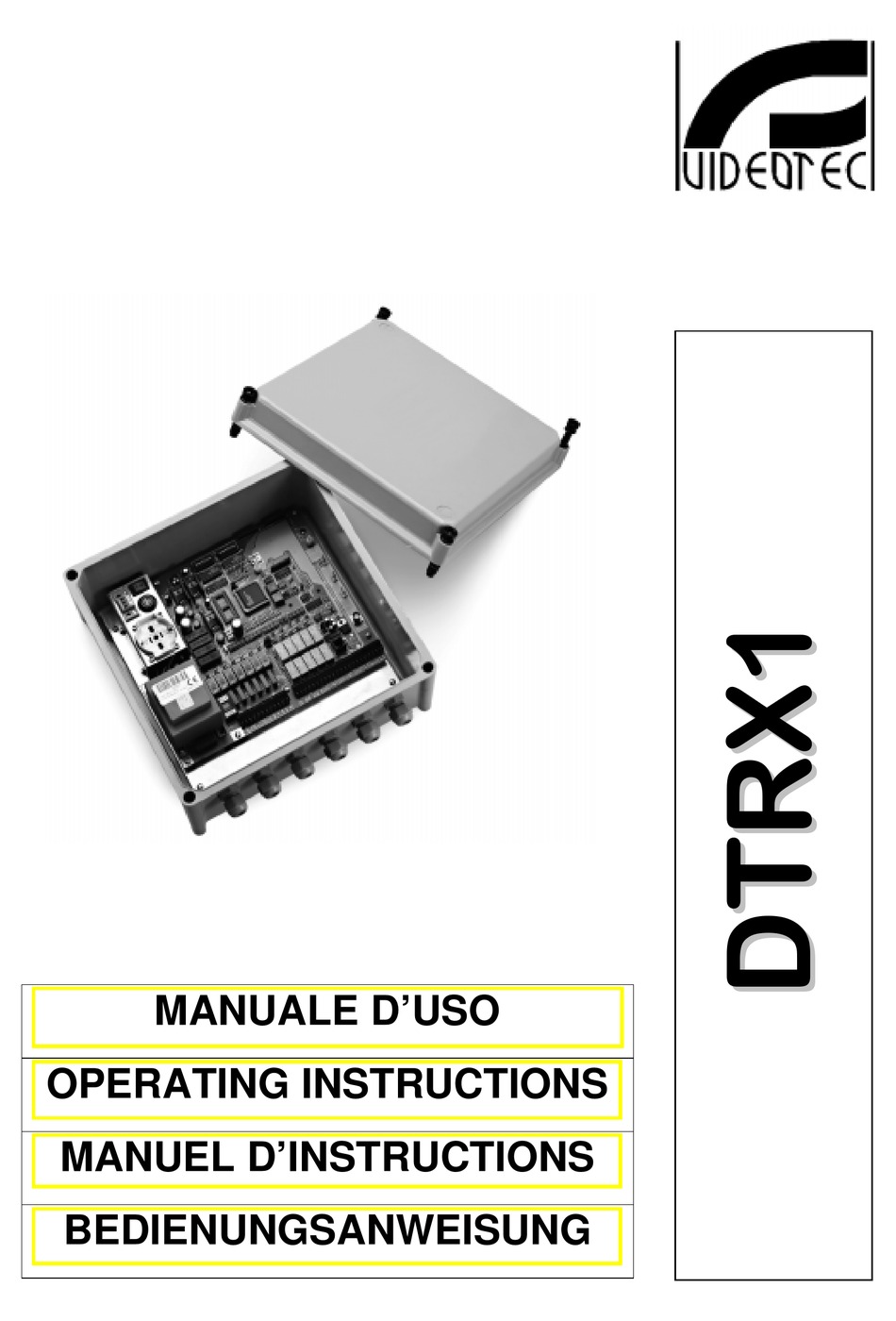 VIDEOTEC DTRX1 OPERATING INSTRUCTIONS MANUAL Pdf Download | ManualsLib