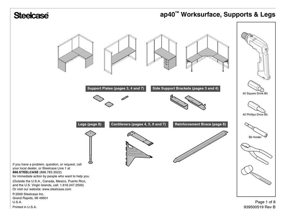 STEELCASE AP40 QUICK START MANUAL Pdf Download ManualsLib
