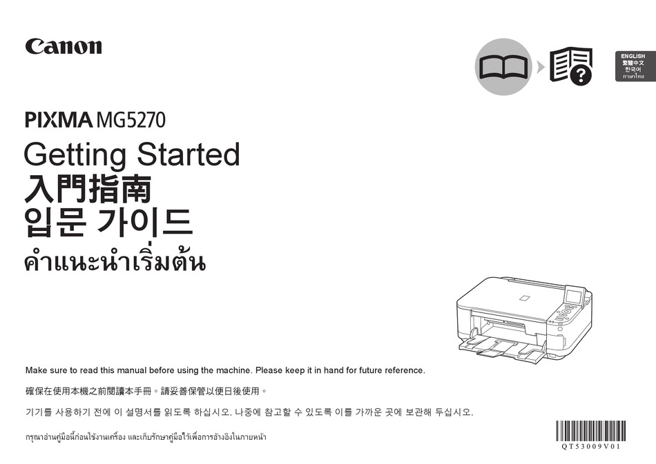CANON PIXMA MG5270 GETTING STARTED Pdf 