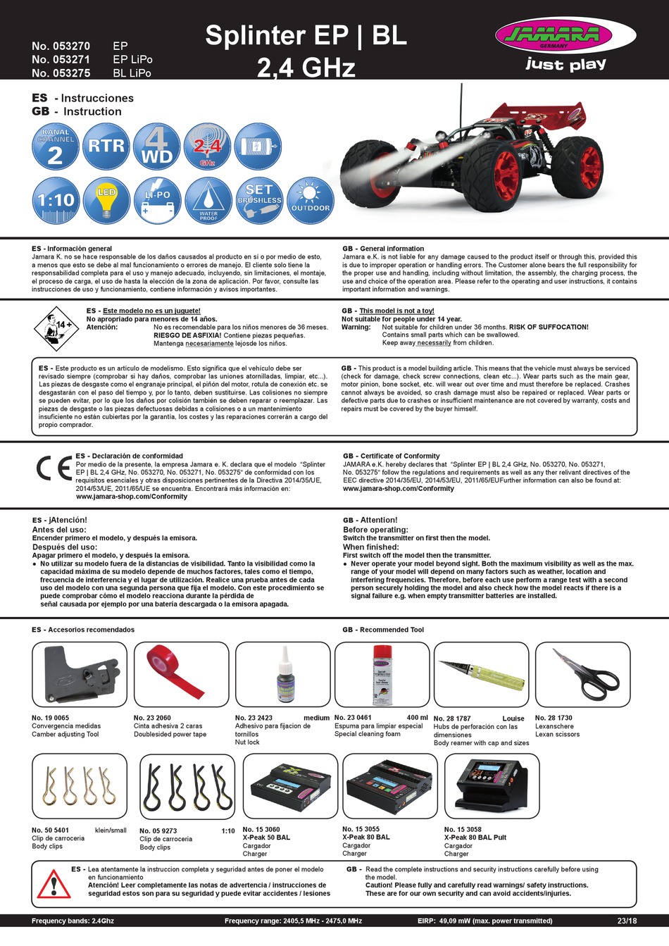 JAMARA SPLINTER EP INSTRUCTION Pdf Download ManualsLib