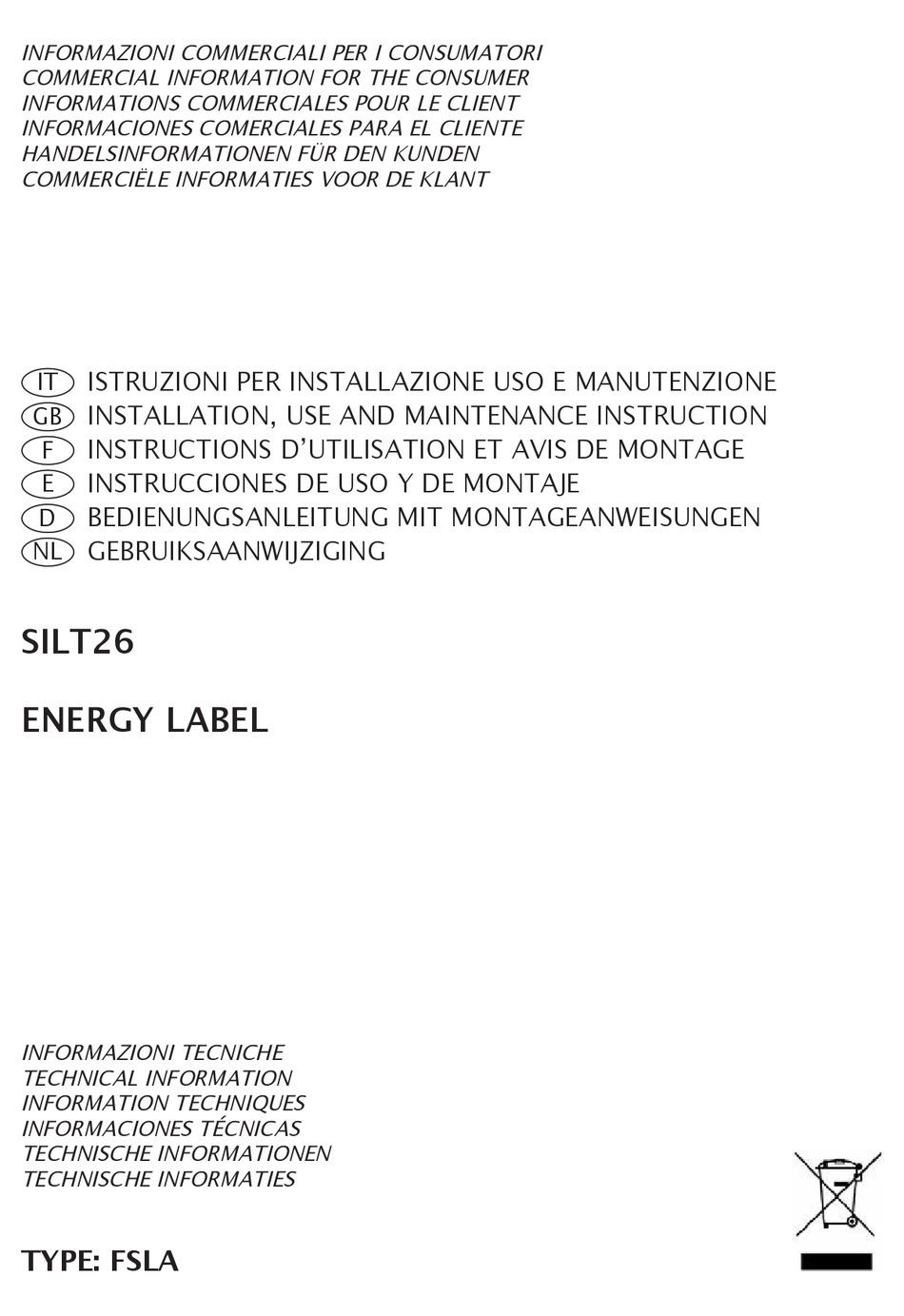 SIRIUS SATELLITE RADIO SILT26 INSTALLATION, USE AND MAINTENANCE