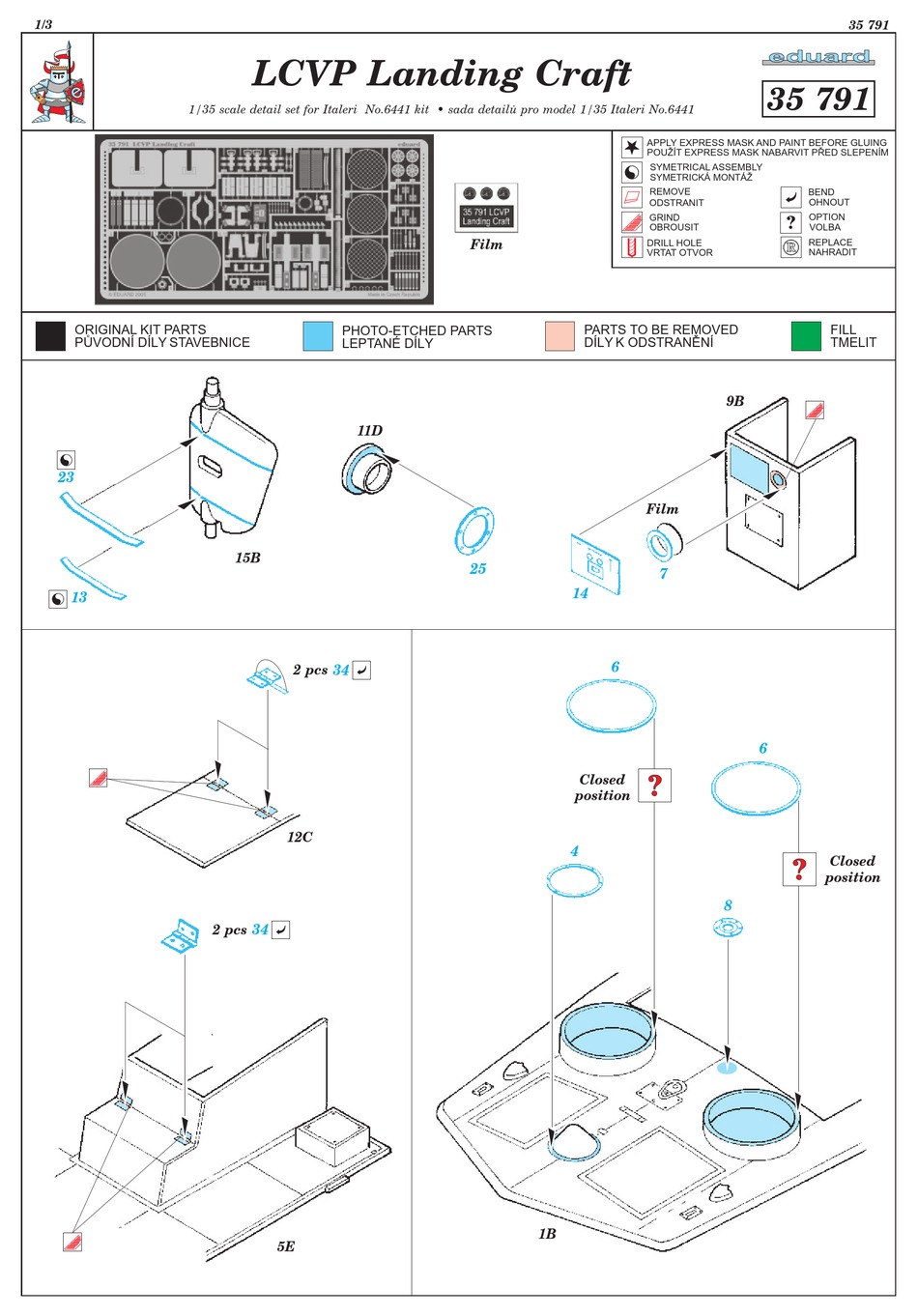 EDUARD LCVP LANDING CRAFT QUICK START MANUAL Pdf Download | ManualsLib