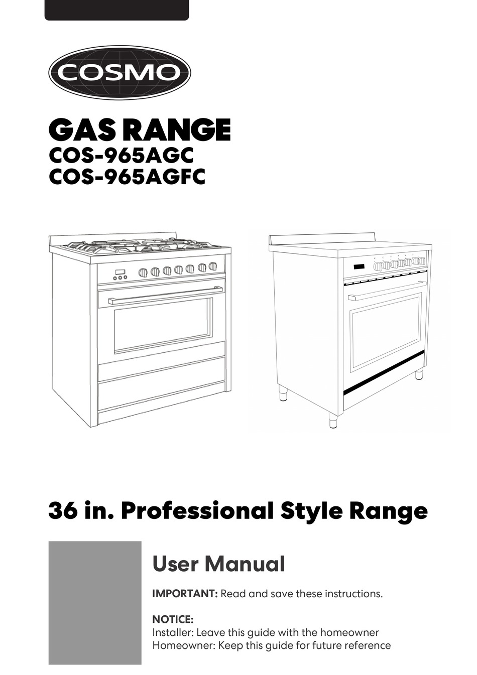 COSMO COS 965AGC USER MANUAL Pdf Download ManualsLib