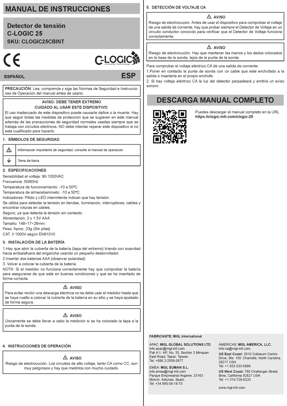 MGL C-LOGIC 25 INSTRUCTION MANUAL Pdf Download | ManualsLib