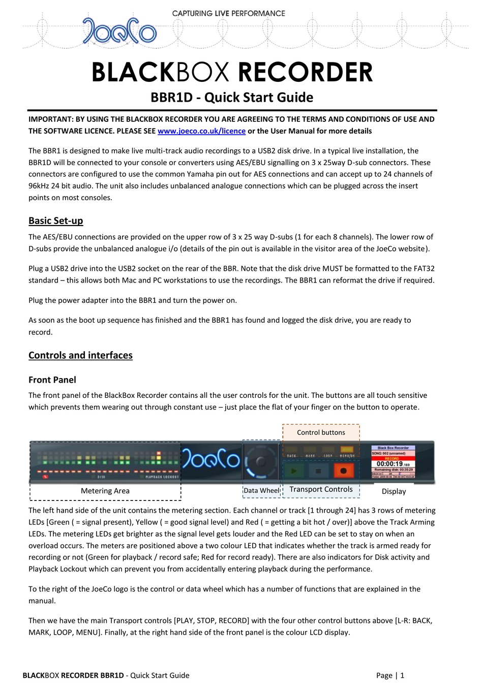 JOECO BLACKBOX RECORDER QUICK START MANUAL Pdf Download ManualsLib