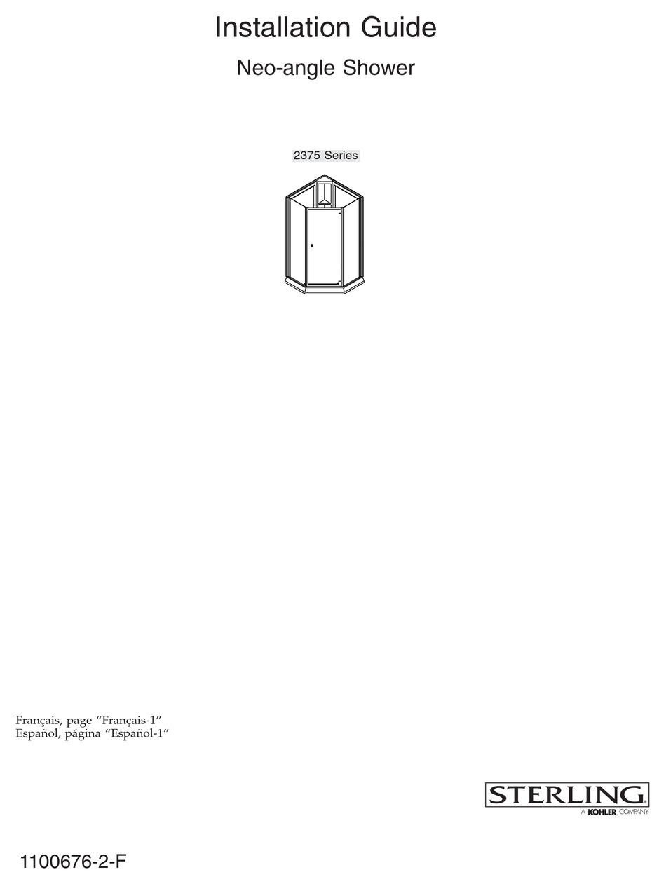 KOHLER STERLING 2375 SERIES INSTALLATION MANUAL Pdf Download ManualsLib