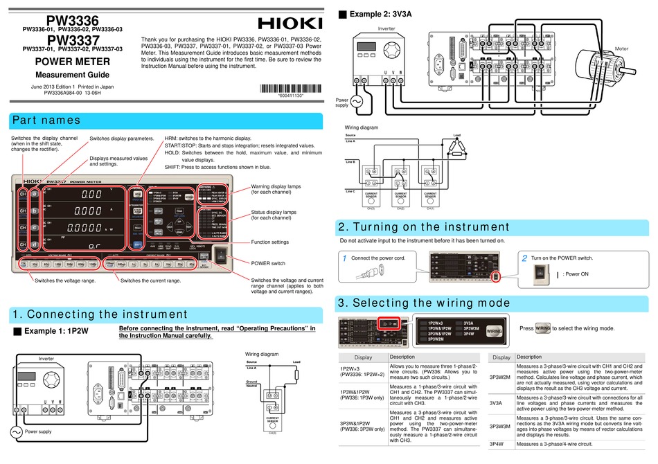 HIOKI PW3336 MEASUREMENT MANUAL Pdf Download ManualsLib