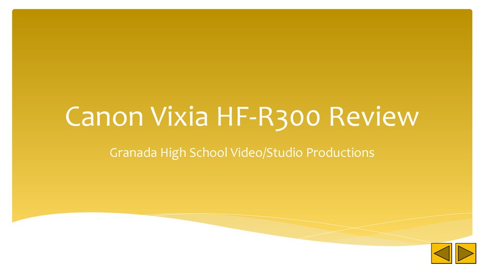Canon Vixia Hf R300 Manual Pdf Download Manualslib