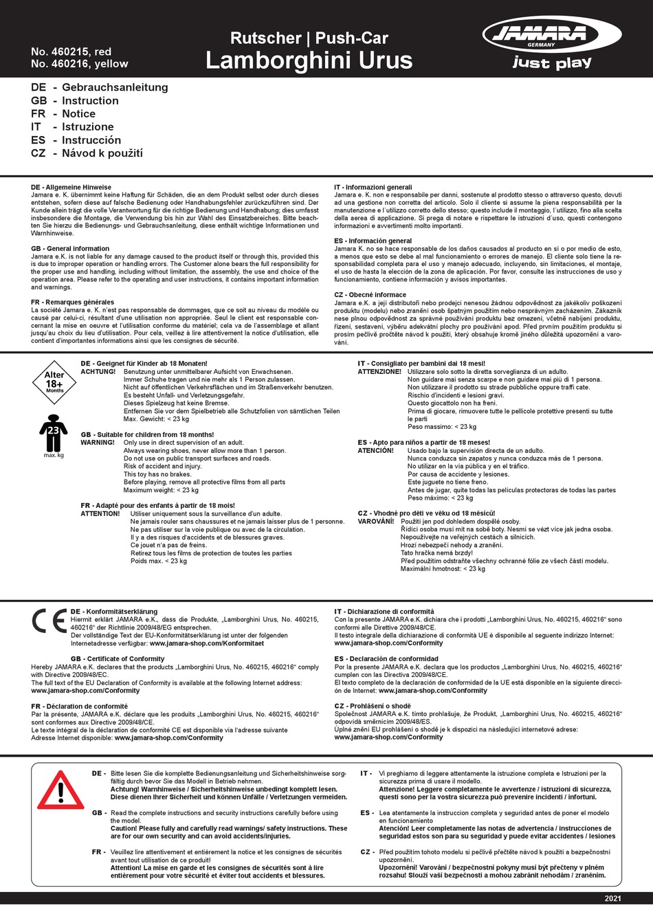 JAMARA URUS INSTRUCTION Pdf Download ManualsLib
