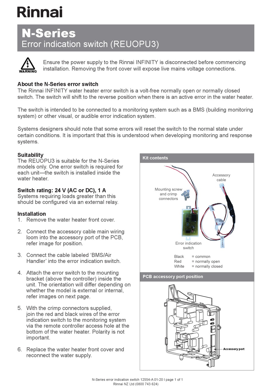 RINNAI N SERIES QUICK START MANUAL Pdf Download ManualsLib