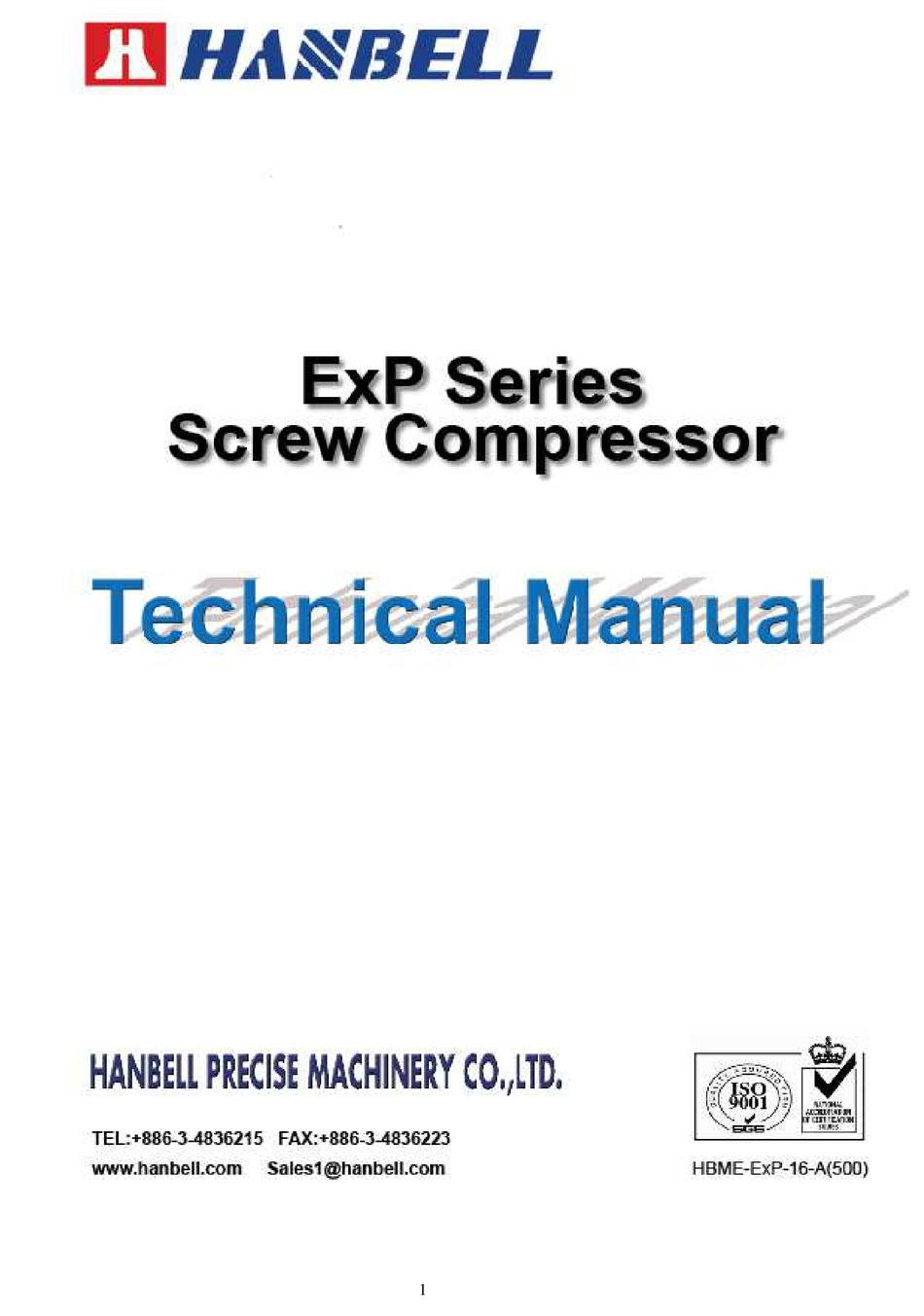 HANBELL EXP SERIES TECHNICAL MANUAL Pdf Download | ManualsLib