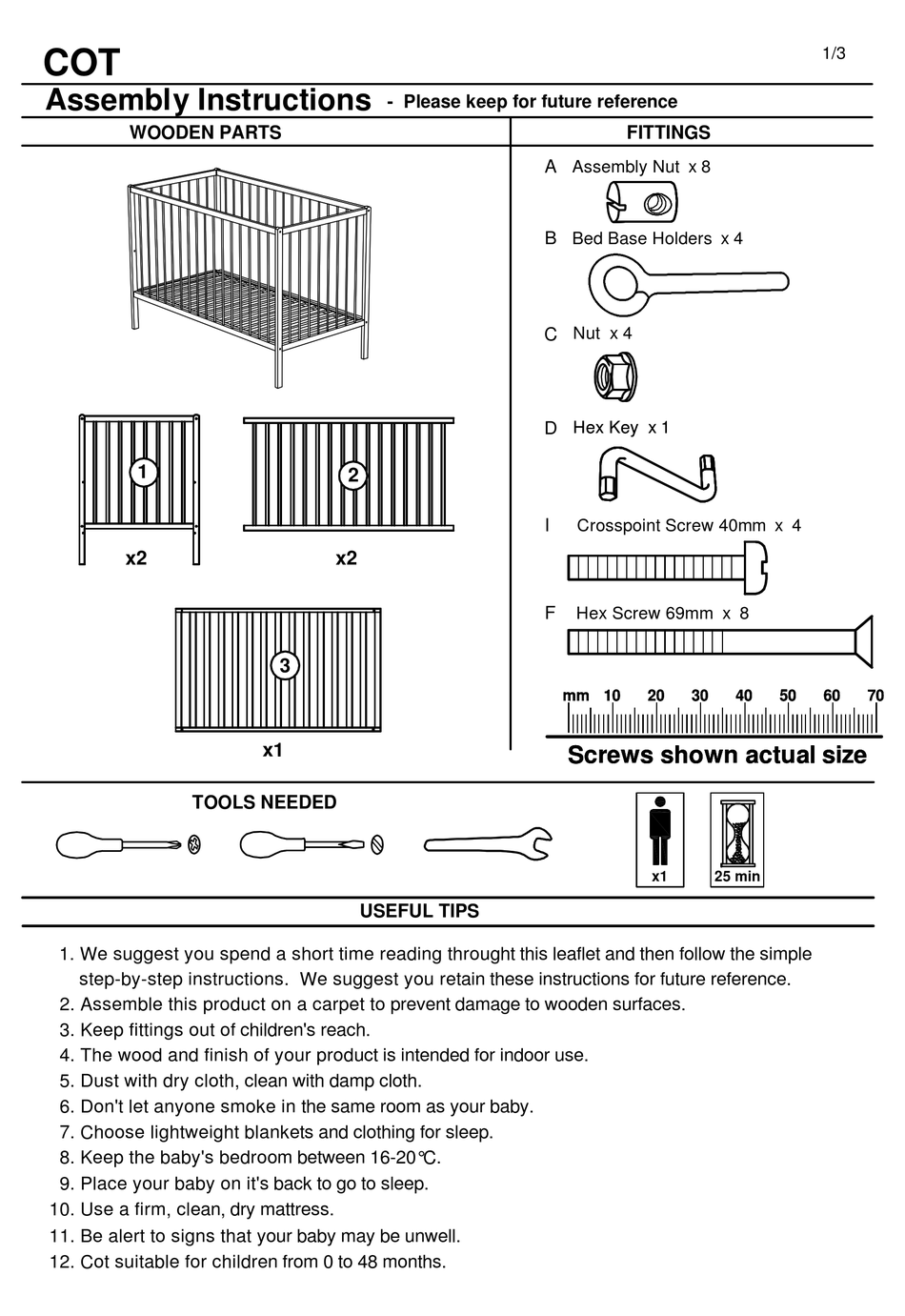 ARGOS COT ASSEMBLY INSTRUCTIONS Pdf Download ManualsLib