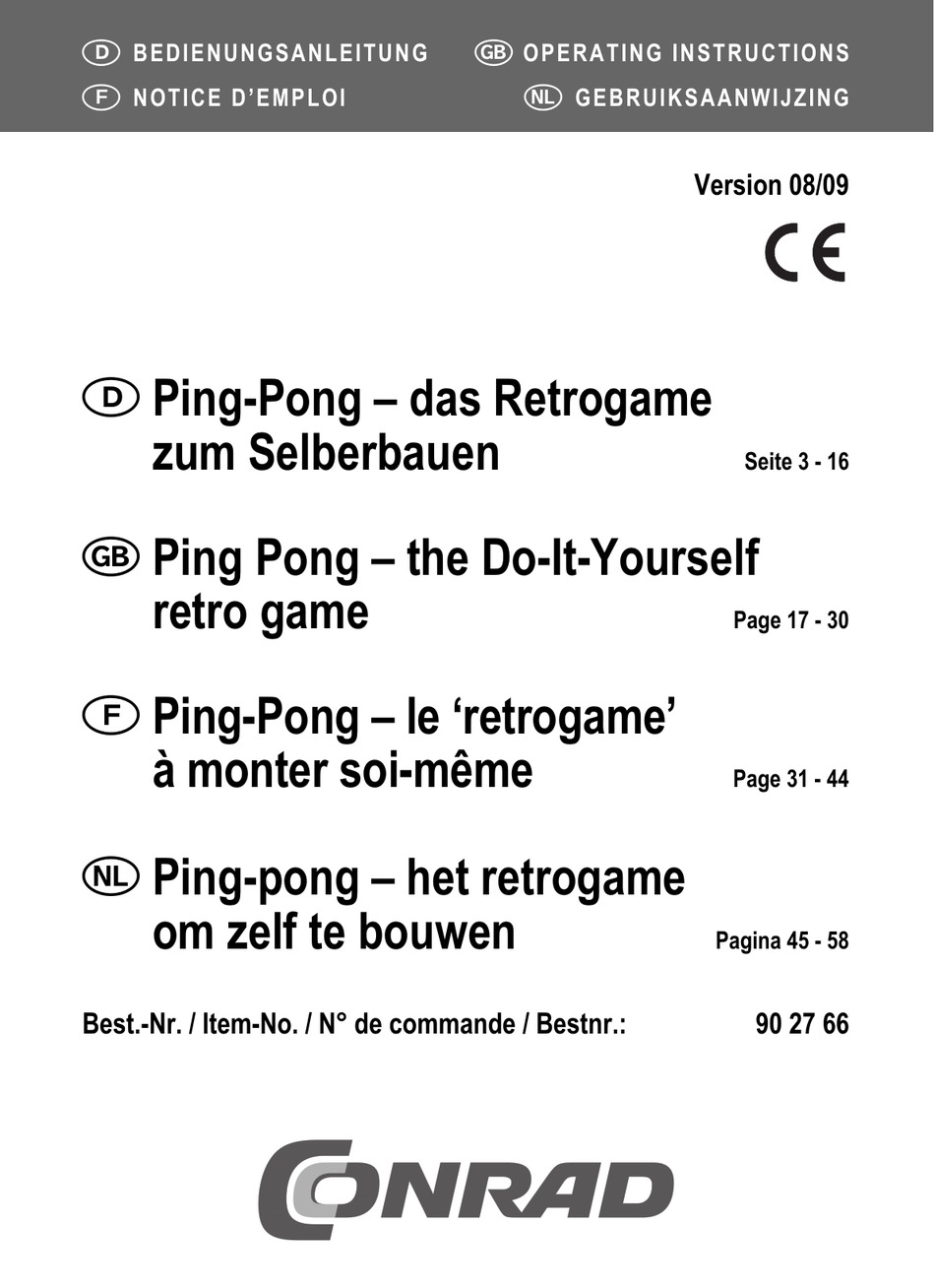 conrad-ping-pong-operating-instructions-manual-pdf-download-manualslib