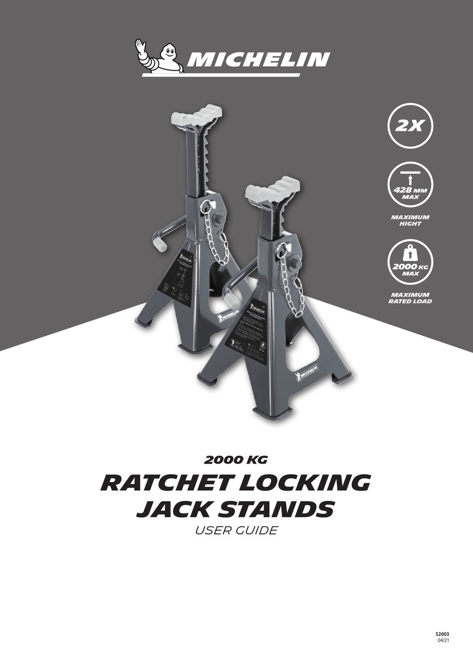 MICHELIN RATCHET LOCKING JACK STANDS USER MANUAL Pdf Download ManualsLib