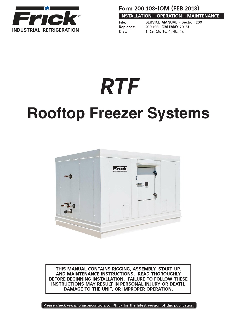FRICK RTF 201 MANUAL Pdf Download ManualsLib
