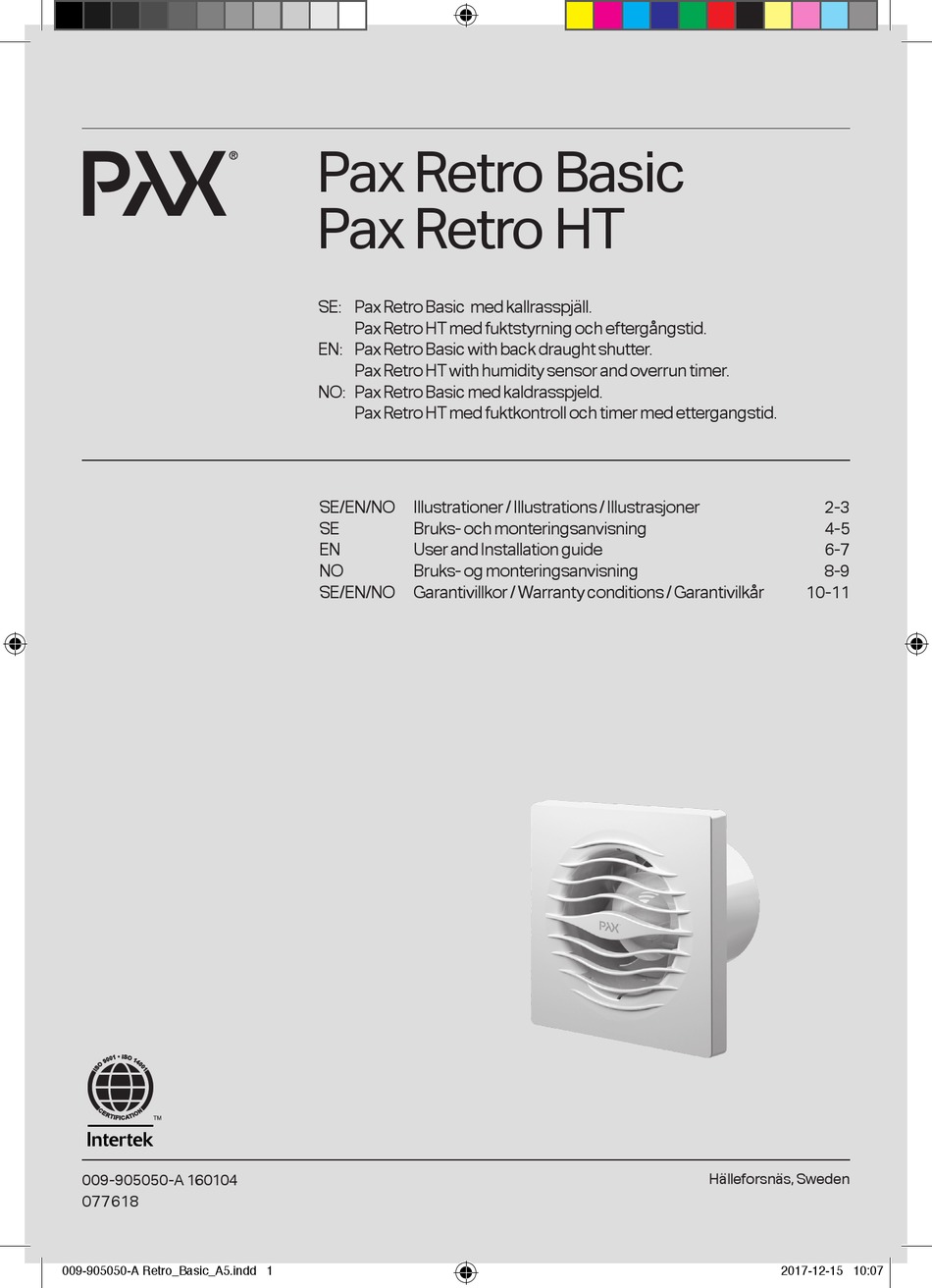 PAX RETRO BASIC USER AND INSTALLATION MANUAL Pdf Download ManualsLib
