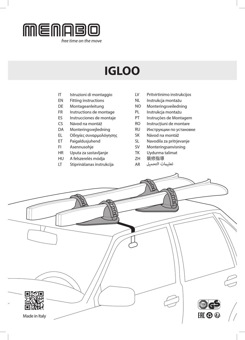 MENABO IGLOO FITTING INSTRUCTIONS MANUAL Pdf Download ManualsLib