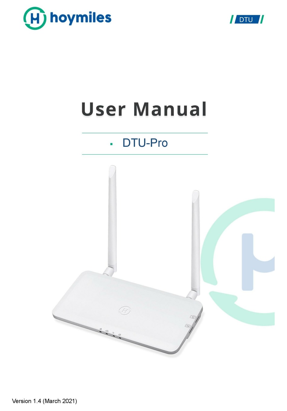 HOYMILES DTUPRO USER MANUAL Pdf Download