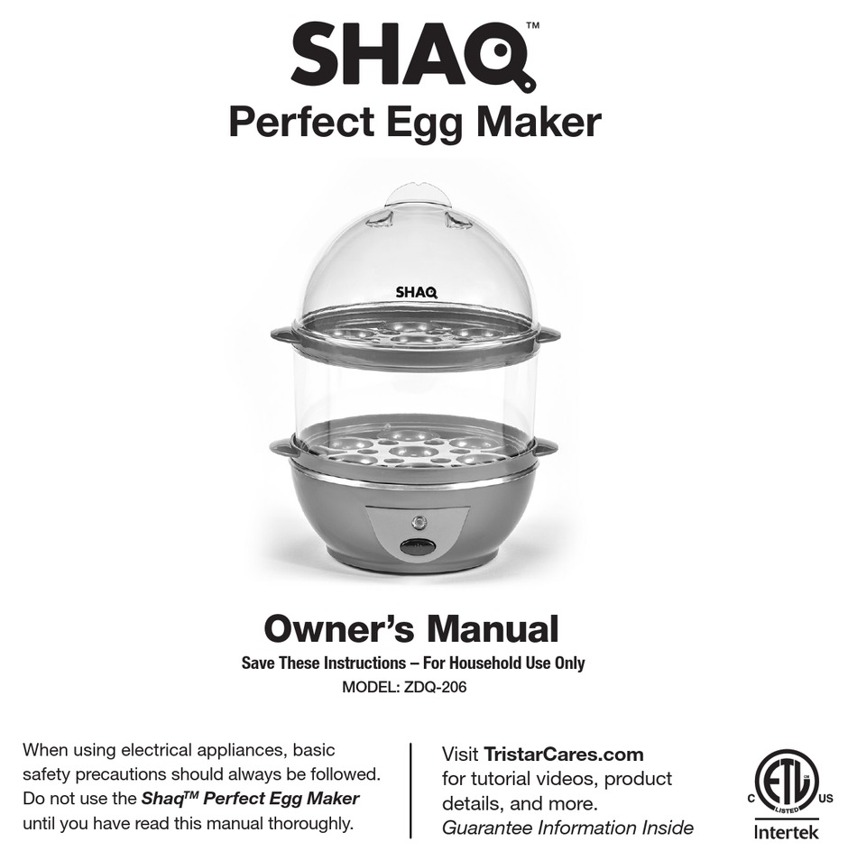 Egg cooker shop manual