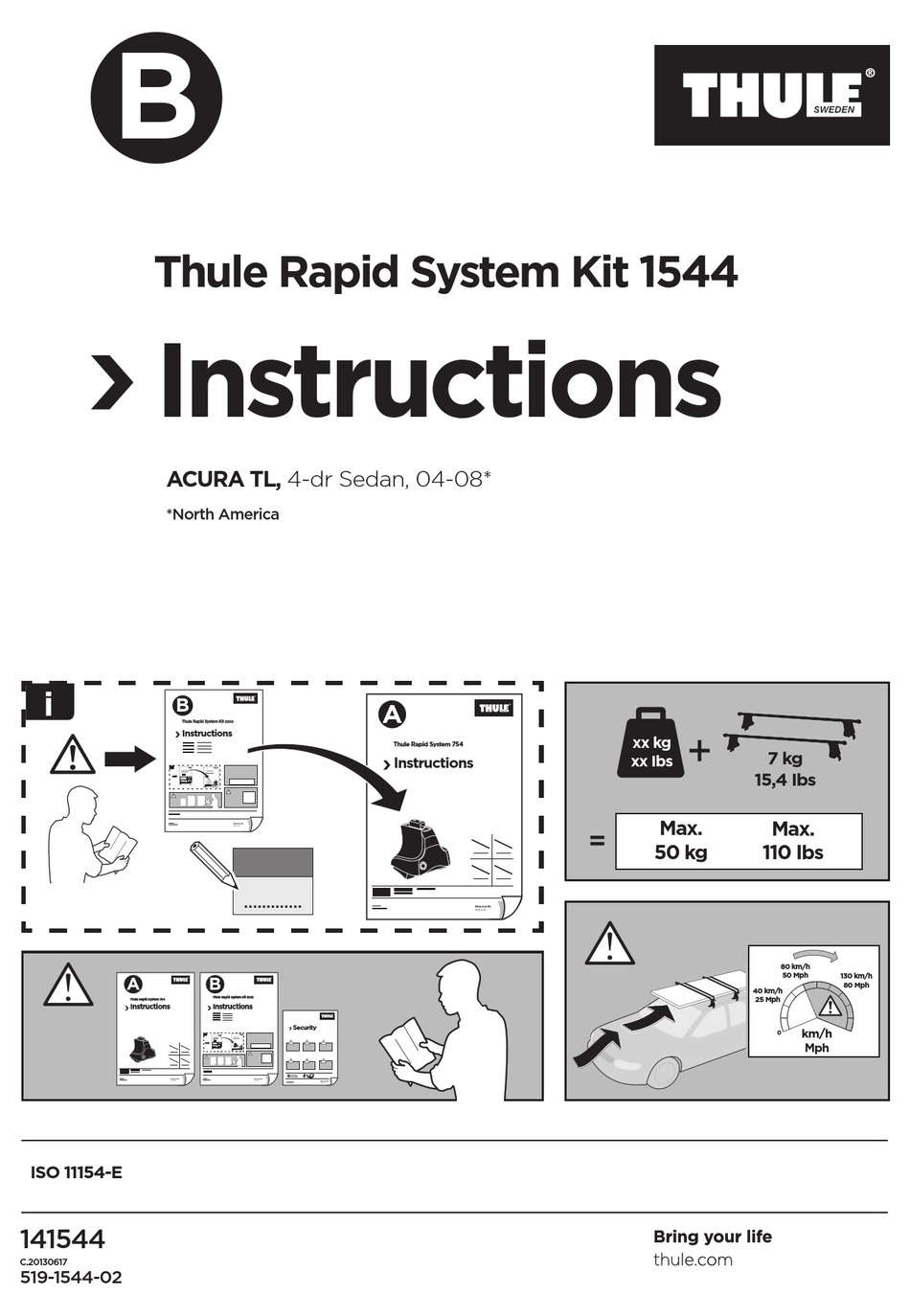 THULE RAPID SYSTEM KIT 1544 INSTRUCTIONS Pdf Download ManualsLib
