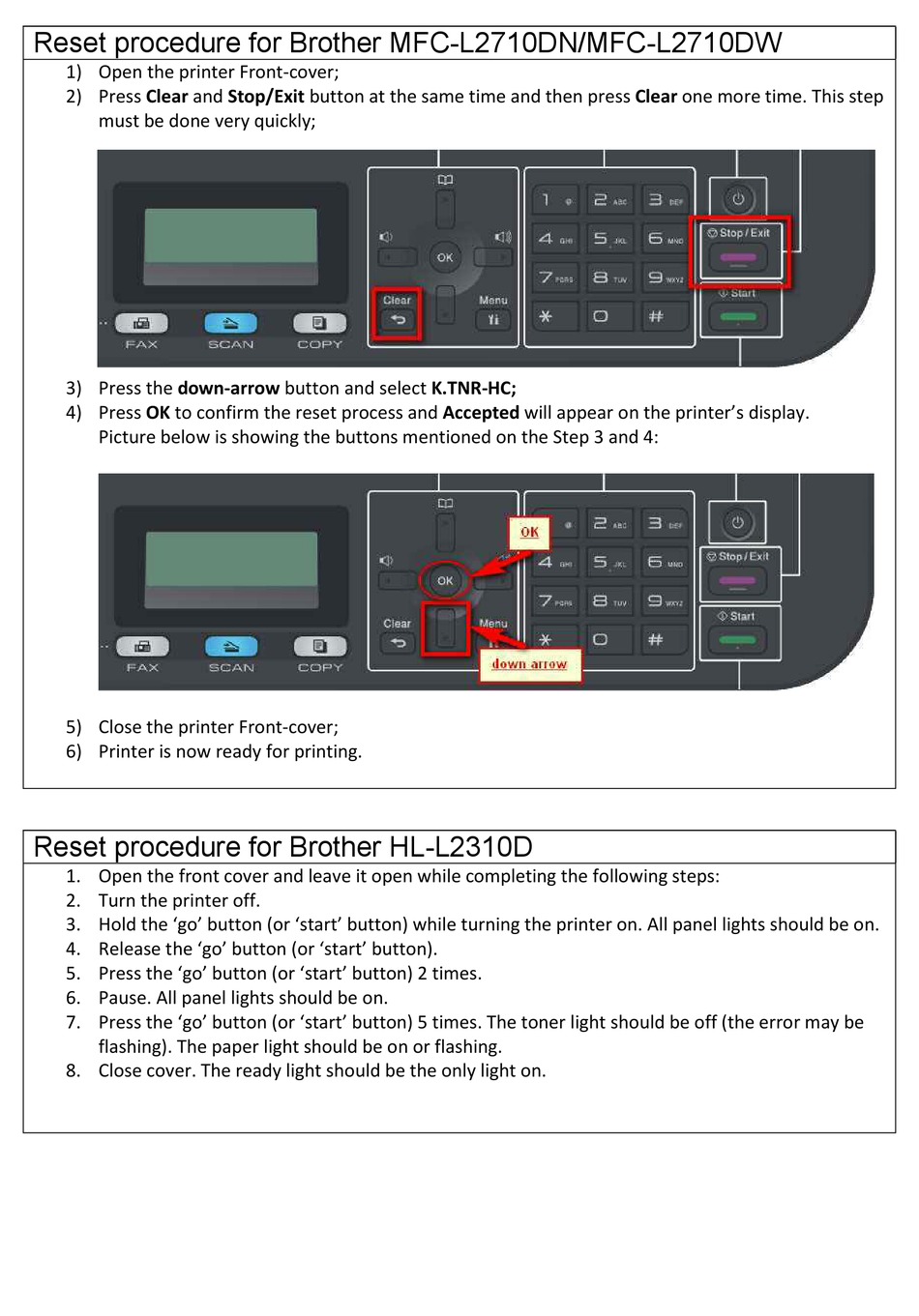 Manual For Brother Printer Mfc-l2707dw