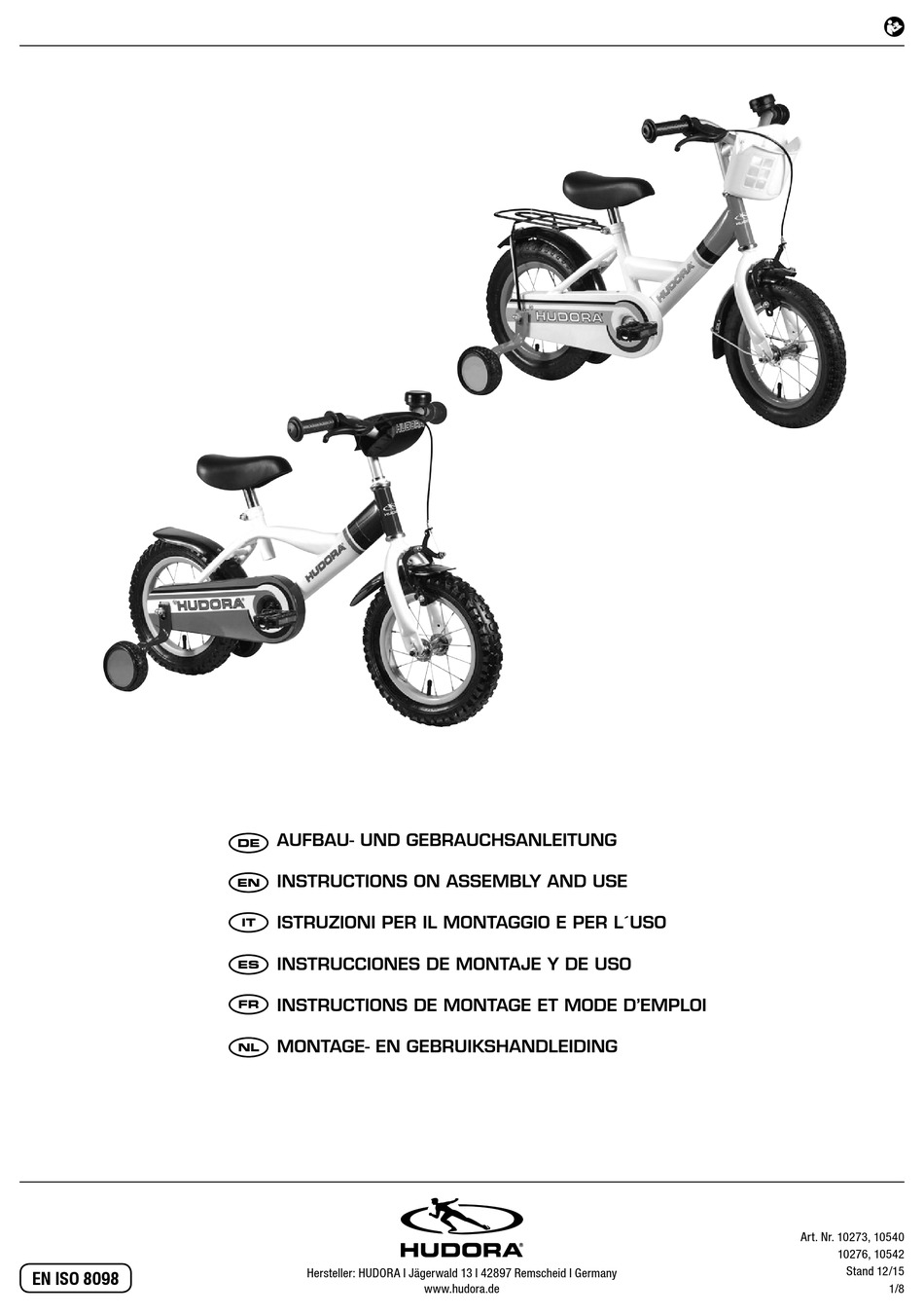 HUDORA 10273 INSTRUCTIONS ON ASSEMBLY AND USE Pdf Download ManualsLib