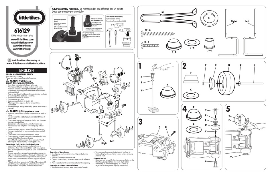 LITTLE TIKES 616129 ASSEMBLY INSTRUCTIONS MANUAL Pdf Download ManualsLib