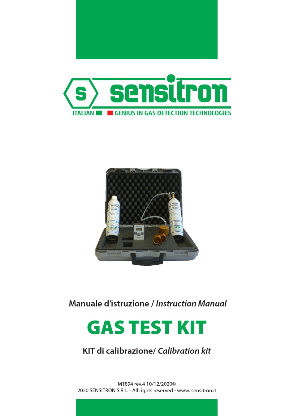 SENSITRON GAS TEST KIT INSTRUCTION MANUAL Pdf Download ManualsLib