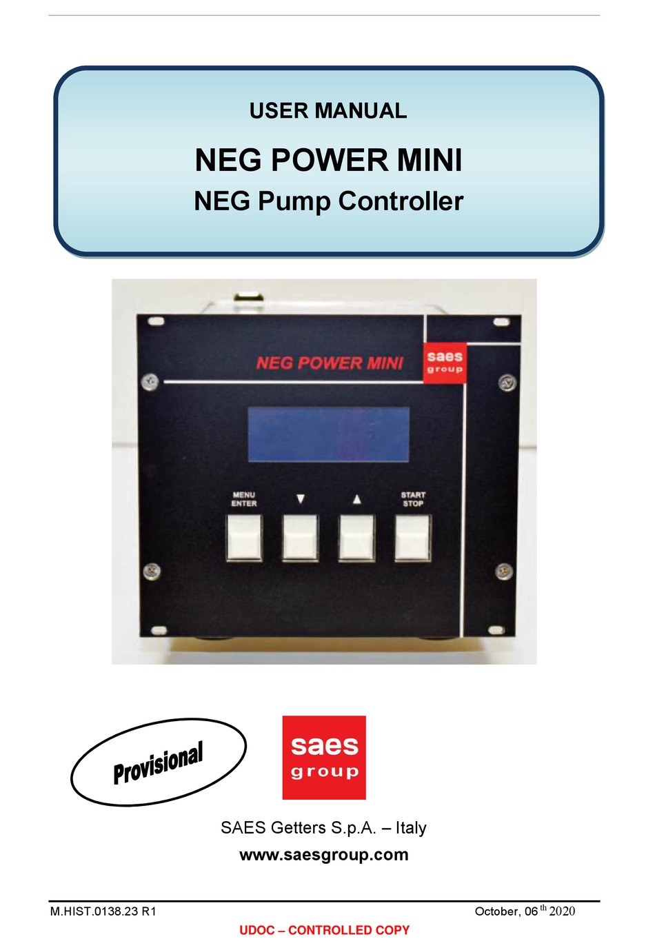 SAES NEG POWER MINI USER MANUAL Pdf Download | ManualsLib