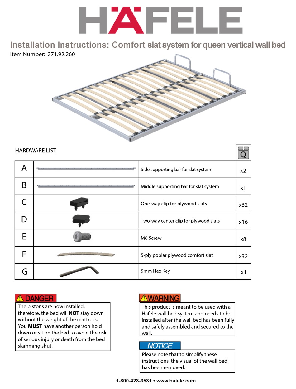 HÄFELE 271.92.260 INSTALLATION INSTRUCTIONS Pdf Download ManualsLib