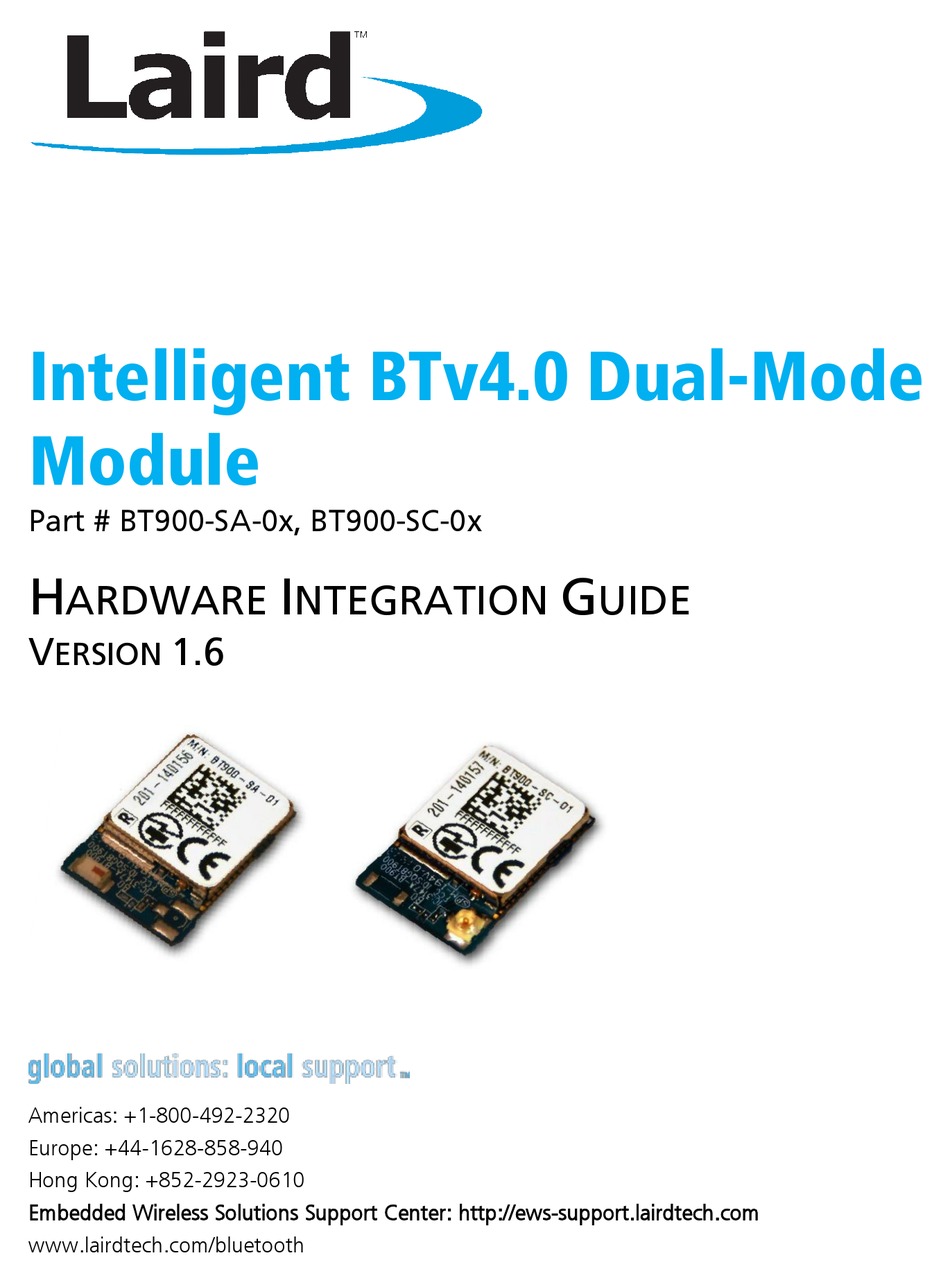 LAIRD BT900SA0X HARDWARE INTEGRATION MANUAL Pdf Download ManualsLib