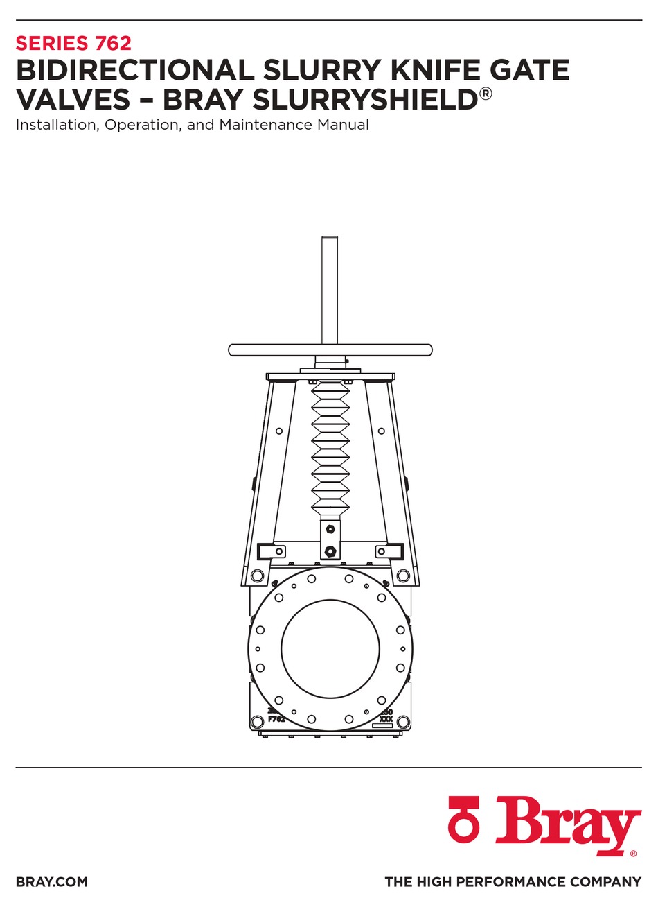 BRAY 762 SERIES INSTALLATION, OPERATION AND MAINTENANCE MANUAL Pdf