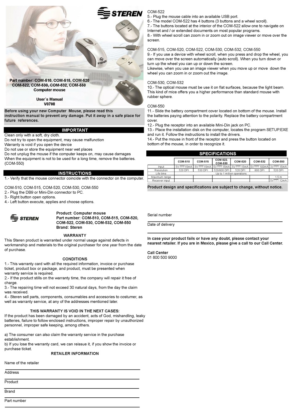 STEREN COM 510 USER MANUAL Pdf Download ManualsLib