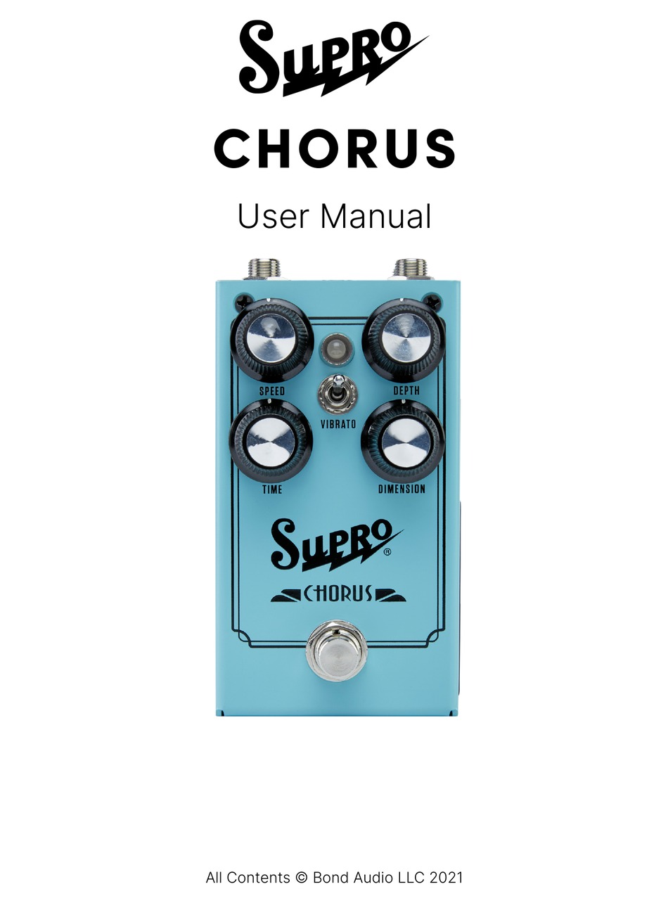 SUPRO CHORUS USER MANUAL Pdf Download ManualsLib