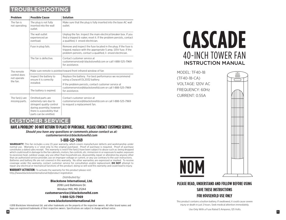 CASCADE TF40-18 INSTRUCTION MANUAL Pdf 
